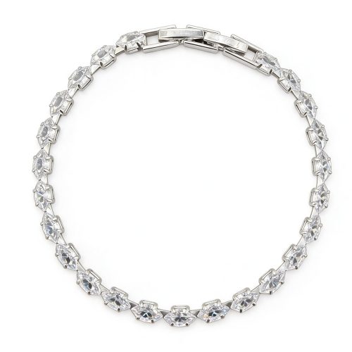 Marquise CZ Fold Clasp Bracelet