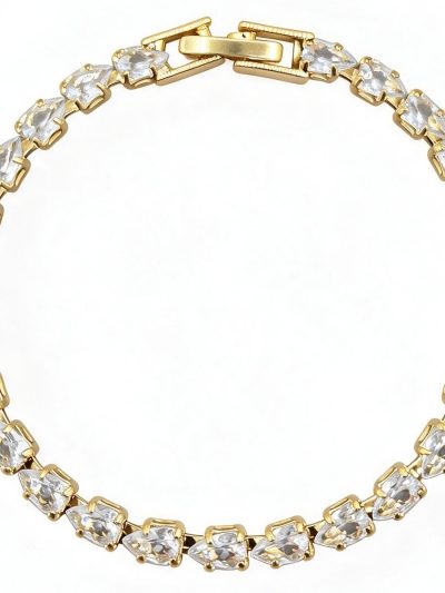 Gold Marquise CZ Bracelet