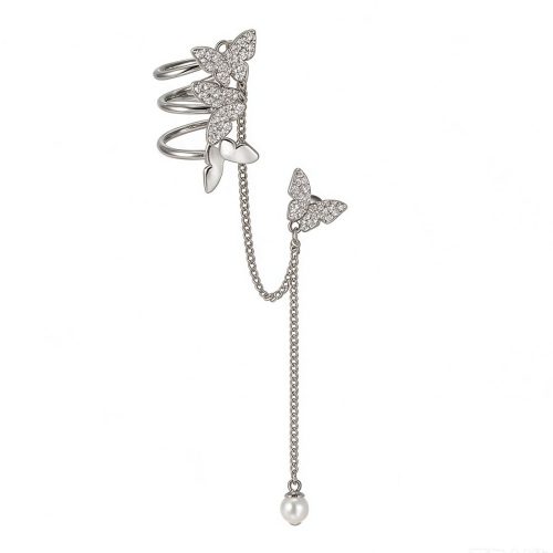 Butterfly Pearl Ear Cuff