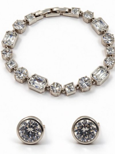 Mixed Shape CZ Bracelet Set