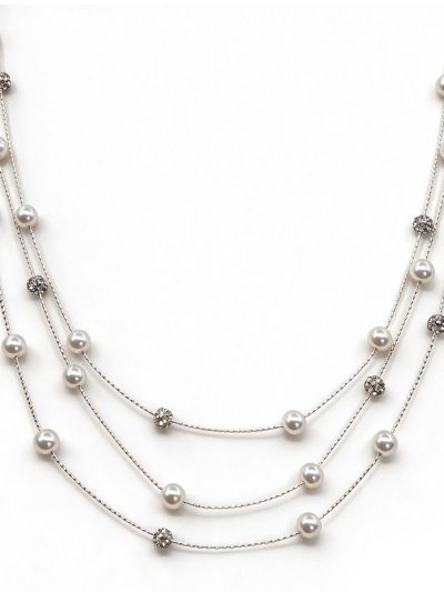 Pearl & CZ Layered Necklace