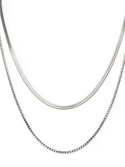 Snake & Box Chain Necklace