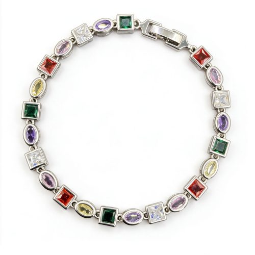 Multicolor CZ Tennis Bracelet